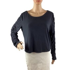 Athleta All Around Ruched Top Size L Blue